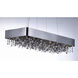 Mystic LED 32 inch Polished Chrome Linear Pendant Ceiling Light in Mirror Smoke