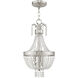 Valentina 3 Light 10 inch Brushed Nickel Pendant Ceiling Light