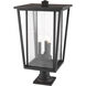 Seoul 3 Light 25.75 inch Oil Rubbed Bronze Outdoor Pier Mounted Fixture in 20.25