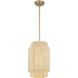 Caviana 1 Light 10 inch Signature Brass Pendant Ceiling Light