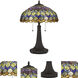 Tiffany 23 inch 60 watt Dark Bronze Table Lamp Portable Light
