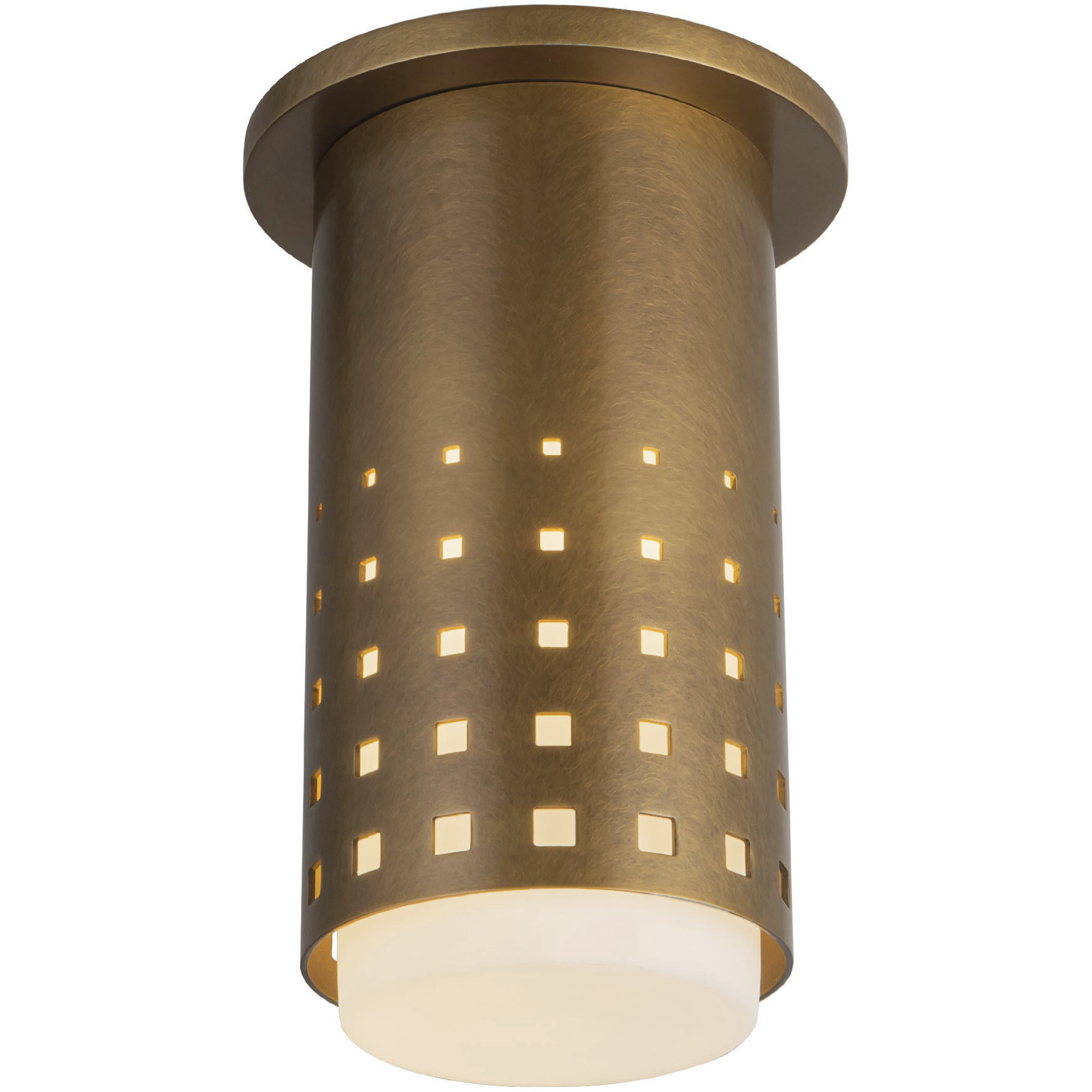 Astoria 1 Light 4.63 inch Vintage Brass Semi-Flush Mount Ceiling Light