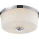 Lamina 3 Light 13.88 inch Chrome Flush Mount Ceiling Light