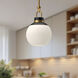 Alora Mood Copperfield 1 Light 11.88 inch Aged Gold Pendant Ceiling Light in Matte Opal Glass