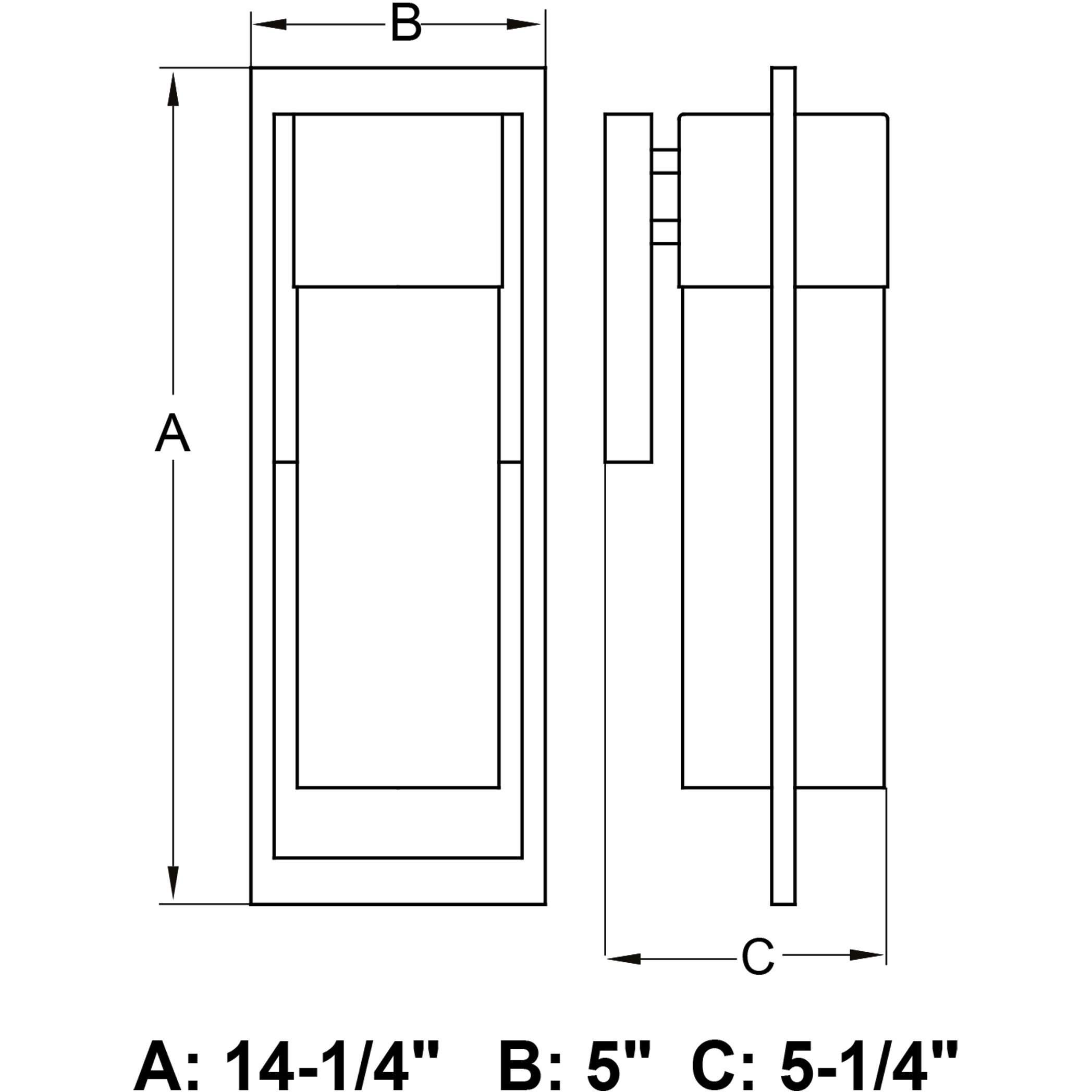 Sawyer LED 14.25 inch Matte Black Outdoor Wall