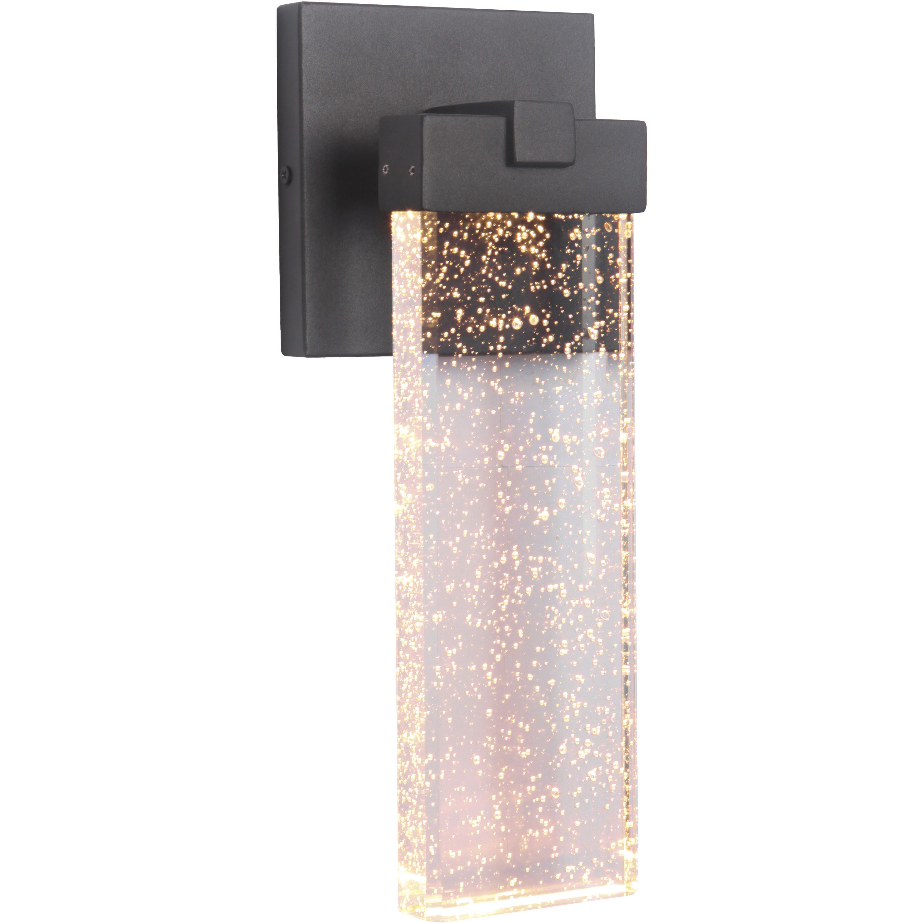 Aria LED 15 inch Textured Black Outdoor Wall Mount in Textured Matte Black, Small