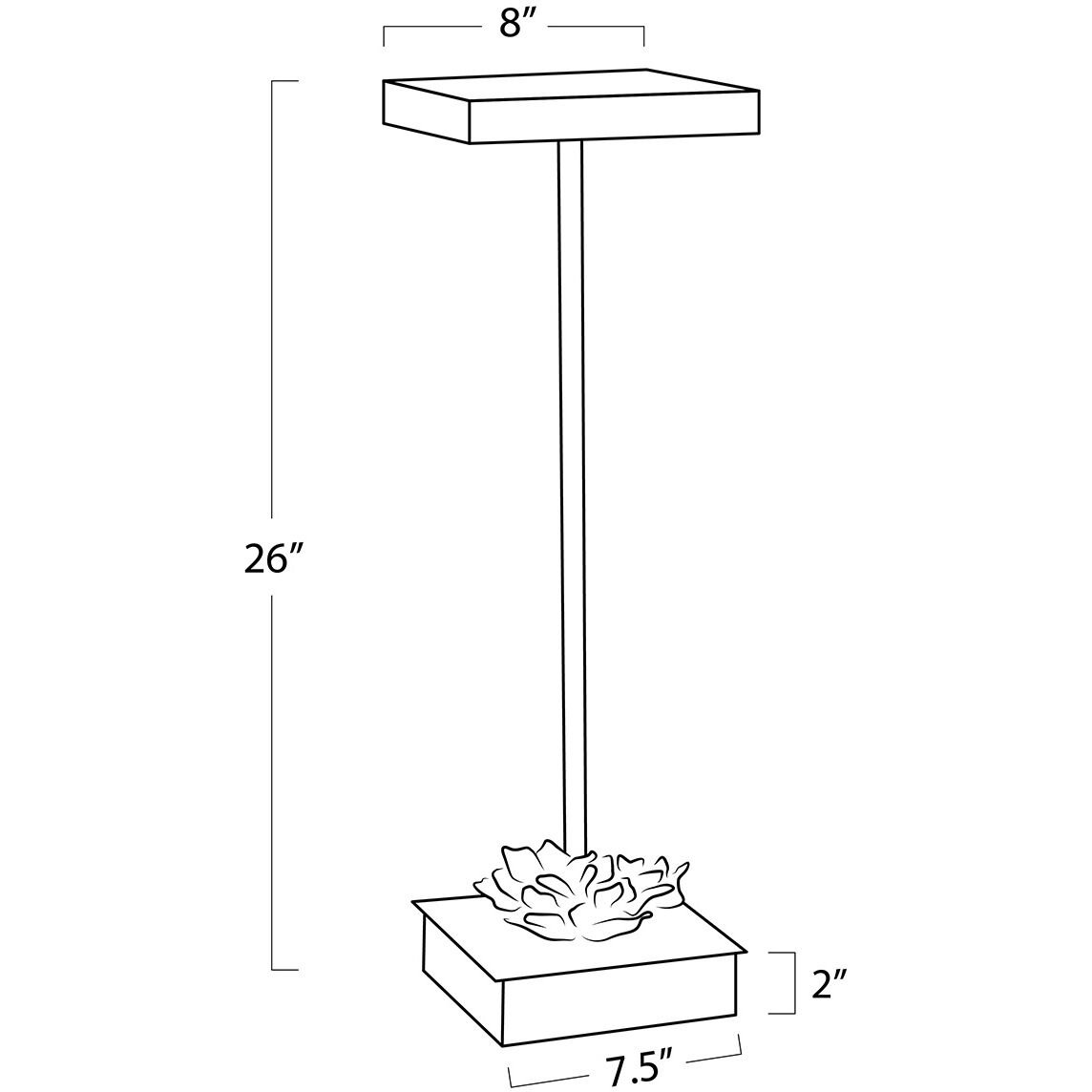 Adeline 26 X 8 inch Gold Accent Table