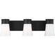 Drew & Jonathan Scott Roy 3 Light 23 inch Midnight Black Vanity Light Wall Light