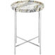 Freya 16.75 inch Natural and Nickel Accent Table