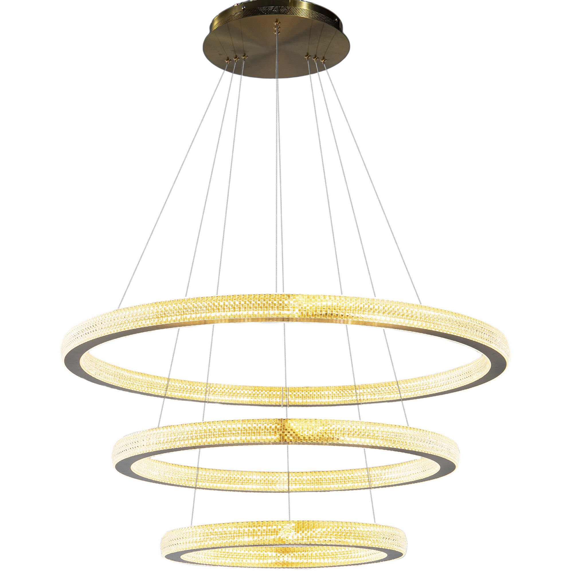 Canada LED 33.46 inch Sand Gold Chandelier Ceiling Light