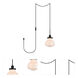Lye 1 Light 8 inch Black and Frosted White Pendant Ceiling Light