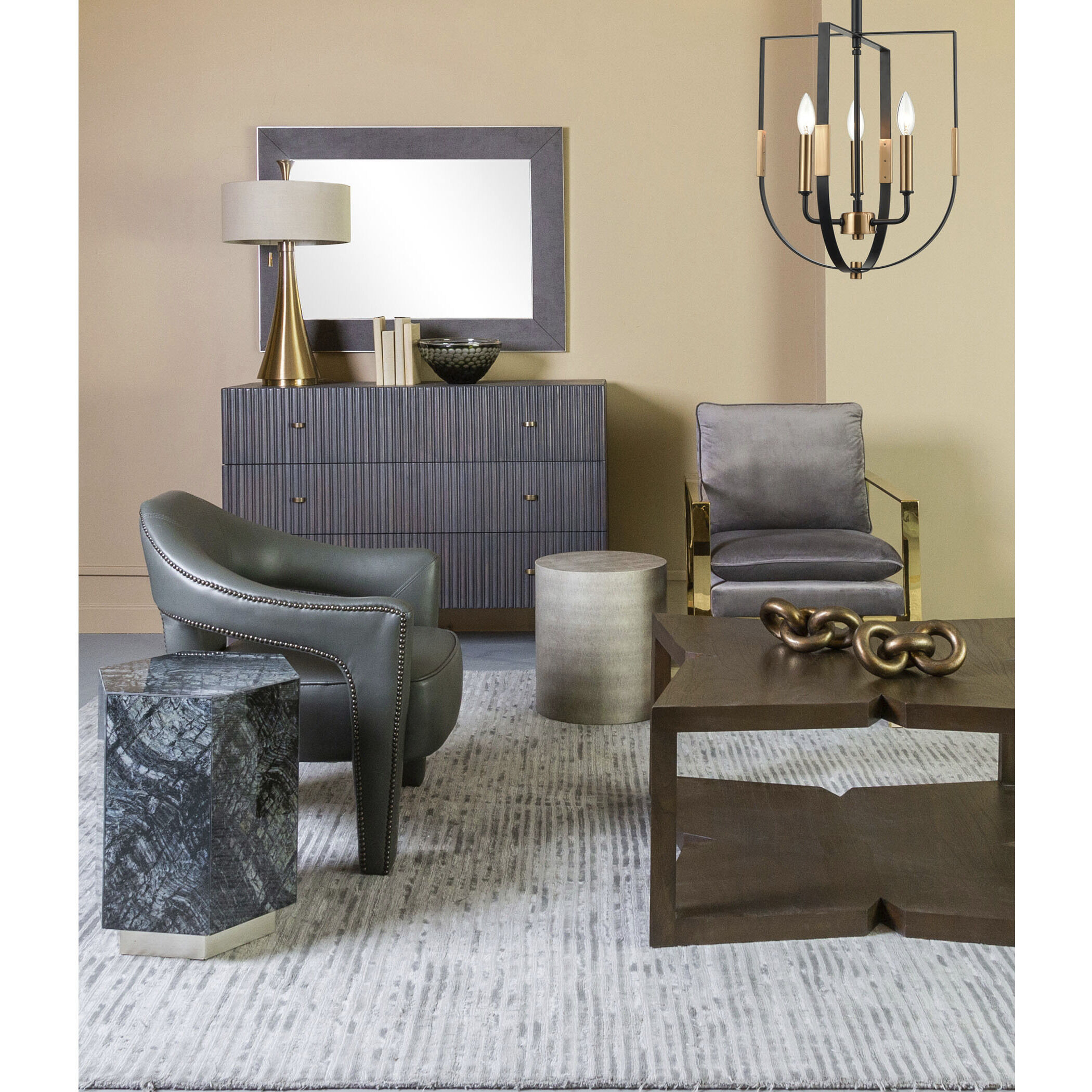 Heathrow 3 Light 14 inch Matte Black Pendant Ceiling Light