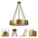Oracle 4 Light 16 inch Harvest Bronze with Polished Brass Accents Dinette Chandelier Ceiling Light