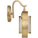 Mid-Century Modern 1 Light 6 inch Natural Brass Wall Sconce Wall Light