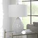 Loop 25 inch 150.00 watt White Glaze and Brushed Nickel Table Lamp Portable Light