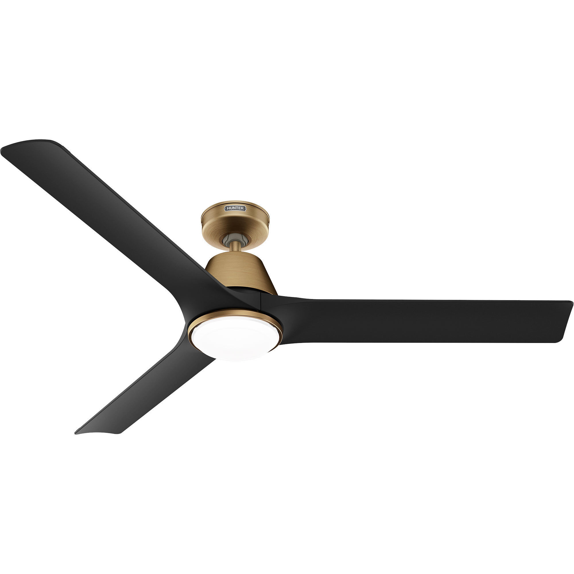 Aeronaut 60 inch Luxe Gold with Matte Black Blades Outdoor Ceiling Fan