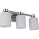 Bretton 3 Light 20 inch Polished Nickel Vanity Light Wall Light