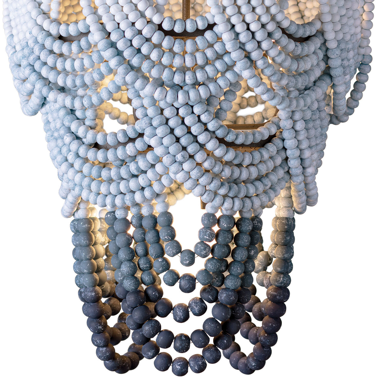 Ombre 6 Light 24 inch Blue Chandelier Ceiling Light