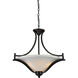 Lagoon 3 Light 24 inch Matte Black Pendant Ceiling Light