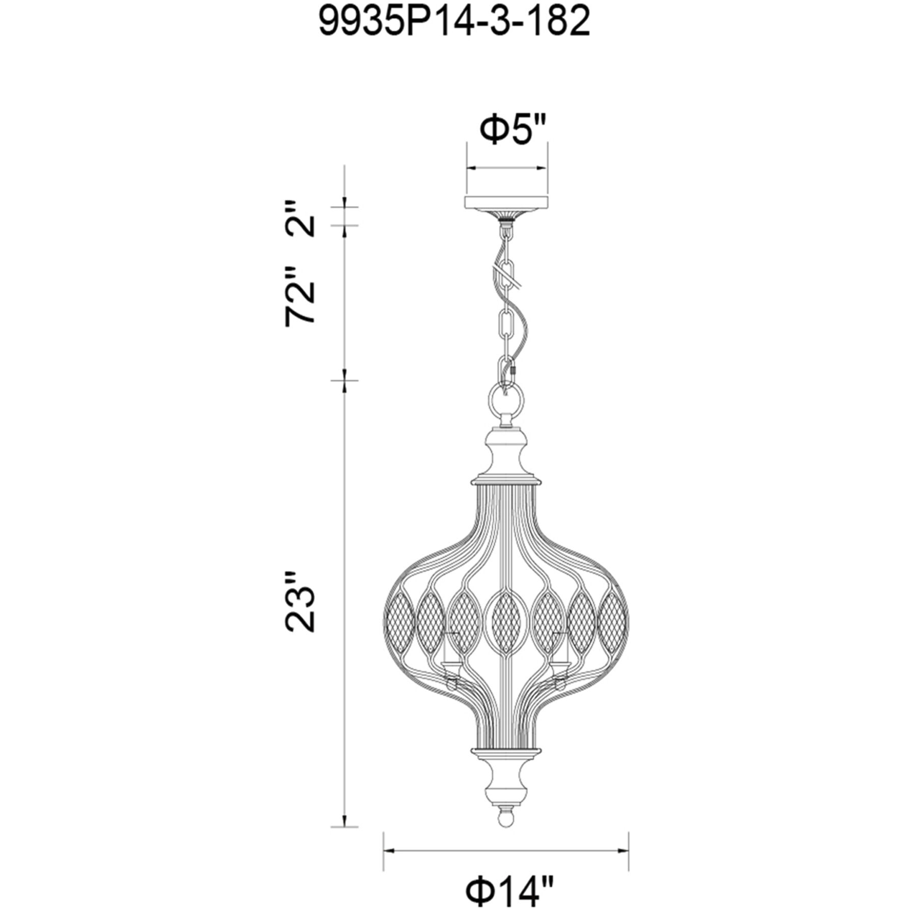 Altair 3 Light 14 inch Antique Bronze Chandelier Ceiling Light