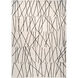 Myra 90 X 63 inch Black/White Rug in 5 x 7