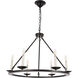Maine 6 Light 26 inch Black Chandelier Ceiling Light