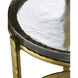 Acea 12 inch Gold and Clear Drinks Table