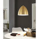 Coretto 1 Light 10.83 inch Brushed Gold and Matte White Pendant Ceiling Light