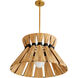 Harvey 1 Light 26 inch Natural and Antique Brass Pendant Ceiling Light