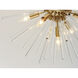 Polaris 12 Light 23 inch Satin Brass Multi-Light Pendant Ceiling Light