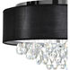 Dash 4 Light 18 inch Chrome Drum Shade Flush Mount Ceiling Light in Black