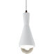 Radiance Collection - Erlen 1 Light 4.75 inch Gloss White and Dark Bronze Pendant Ceiling Light in Replaceable Bulb, Form+Finish+Function