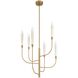 Calle LED 28 inch Brass Chandelier Ceiling Light