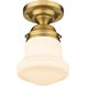 Vaughn 1 Light 6 inch Heritage Brass Flush Mount Ceiling Light