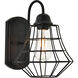 Candor 1 Light 8 inch Black Wall Sconce Wall Light
