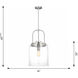 Anders 1 Light 14 inch Satin Brass Pendant Ceiling Light