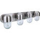 Pill 4 Light 31.38 inch Brushed Polished Nickel Vanity Light Wall Light