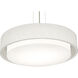 Sanibel 3 Light 23.25 inch Satin Nickel Pendant Ceiling Light in Linen White