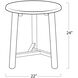 Sonoma 24 X 22 inch Black Accent Table