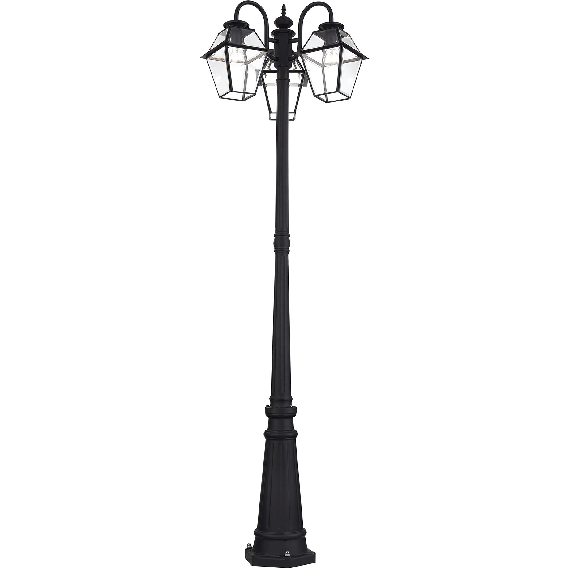 Westover 3 Light 80.13 inch Black Outdoor 3 Head Post Light