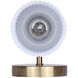 Kinslea 2 Light 6 inch Gold Vanity Light Wall Light in White Glass