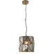 Geo-Gem 1 Light 13.2 inch Brass Antique Mini Pendant Ceiling Light