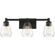 Clarity 3 Light 24 inch Coal Bath Vanity Wall Light
