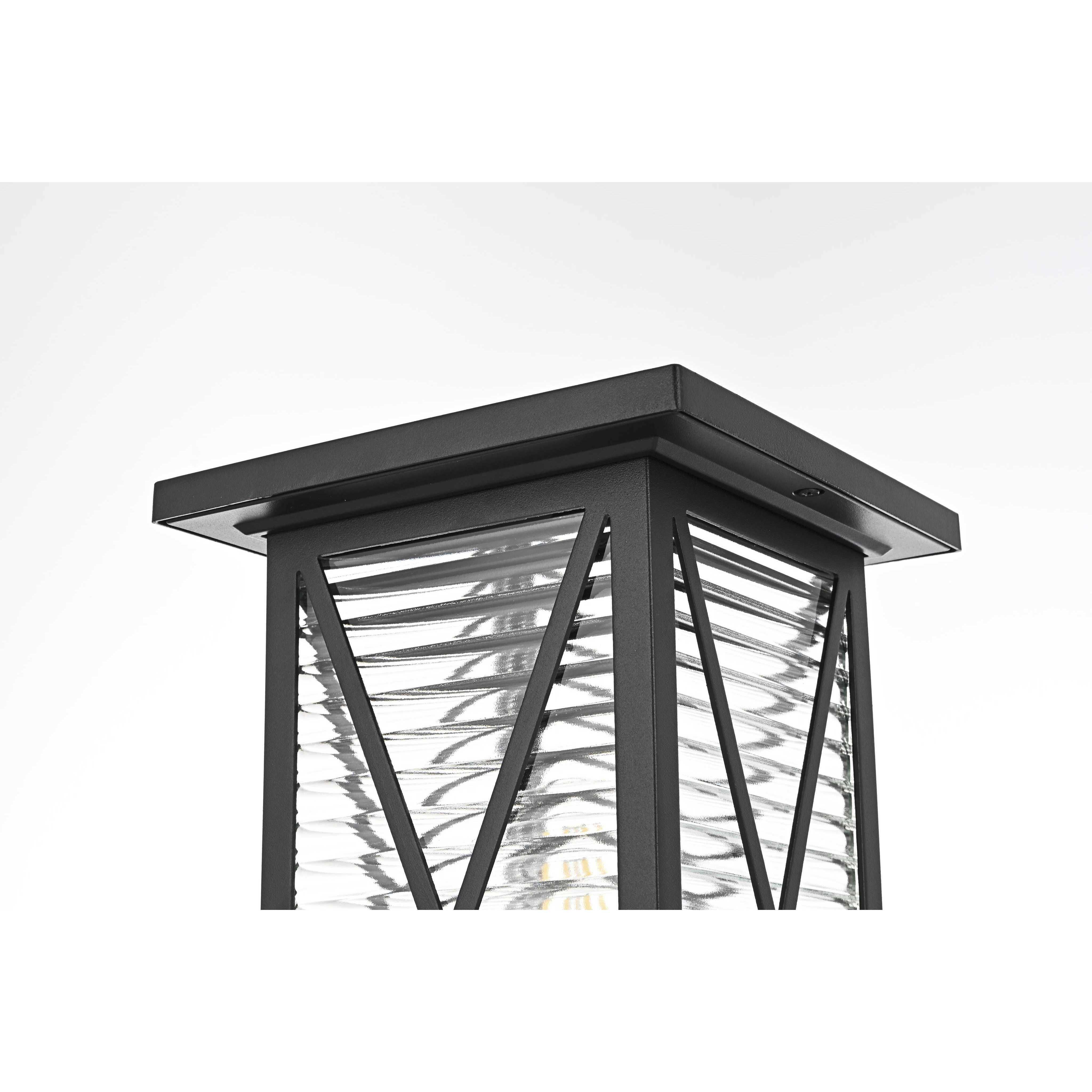 Jada 1 Light 16.5 inch Black Outdoor Post Light