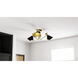 Arden 3 Light 26 inch Matte Black Semi-Flush Mount Ceiling Light, Large