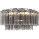Addis 7 Light 22.25 inch Polished Chrome Flush Ceiling Light in Tronchi Glass Smoke