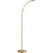 Dessau 51 inch 5 watt Brass-Matte Floor Lamp Portable Light in Black-Matte, with Adjustable Head