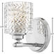 Elle 1 Light 6.5 inch Chrome Vanity Light Wall Light