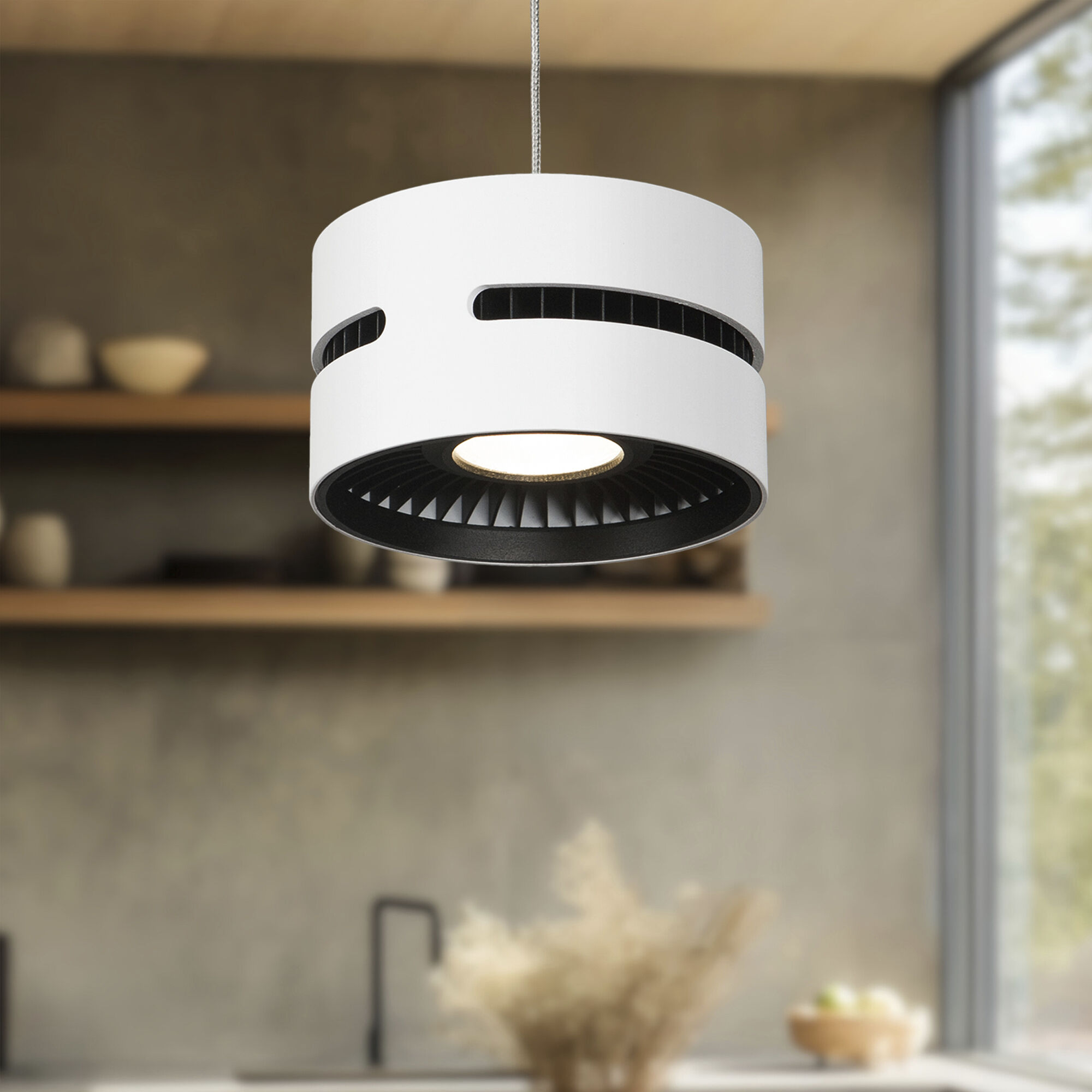 Oxford Pendant Ceiling Light in White
