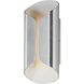 Folio LED 13.75 inch Satin Aluminum and White Outdoor Wall Mount